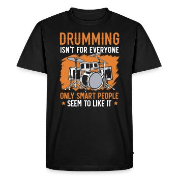 Drummer Musical Instrument Musician Drum Player - Men's Premium Organic T-Shirt - black - Front - Nico (187cm)