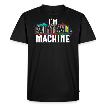 Paintball Machine Paintball Player Paintballer - Men's Premium Organic T-Shirt - black - Front - Nico (187cm)