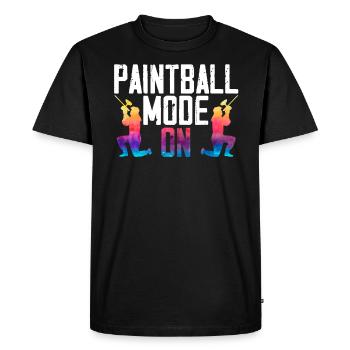 Paintball Mode On Paint Gun Paintball Paintballer - Men's Premium Organic T-Shirt - black - Front - Nico (187cm)