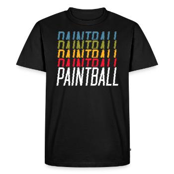 Paintball Paint Gun Paintball Player Paintballer - Men's Premium Organic T-Shirt - black - Front - Nico (187cm)