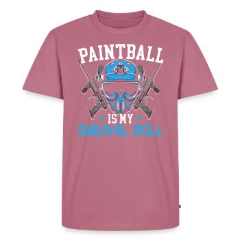 Paintball Paint Gun Paintball Player Paintballer - Men's Premium Organic T-Shirt - mauve - Front - Nico (187cm)