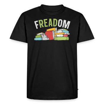 Read Banned Books Bookworm Book Lover Bibliophile - Men's Premium Organic T-Shirt - black - Front - Nico (187cm)