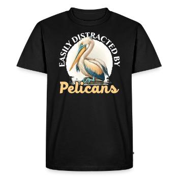 Amoureux des oiseaux Animal volant Ornithologie Pelicans - T-shirt Premium bio Homme - noir - Devant - Nico (187cm)