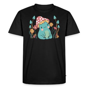 Cottagecore Champignon Esthétique Conservation de la nature - T-shirt Premium bio Homme - noir - Devant - Nico (187cm)