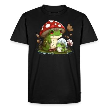 Cottagecore Champignon Esthétique Conservation de la nature - T-shirt Premium bio Homme - noir - Devant - Nico (187cm)