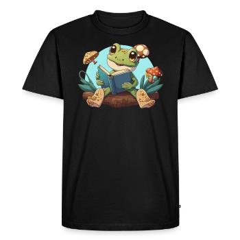 Cottagecore Champignon Esthétique Conservation de la nature - T-shirt Premium bio Homme - noir - Devant - Nico (187cm)