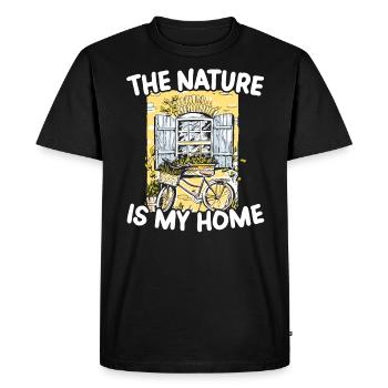 Cottagecore Champignon Esthétique Conservation de la nature - T-shirt Premium bio Homme - noir - Devant - Nico (187cm)