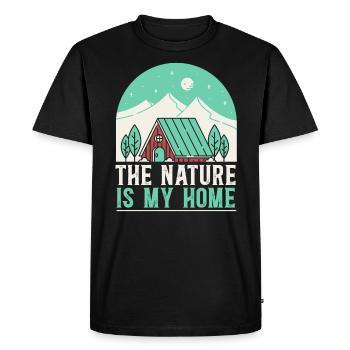 Cottagecore Champignon Esthétique Conservation de la nature - T-shirt Premium bio Homme - noir - Devant - Nico (187cm)