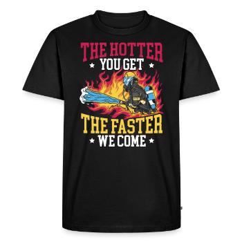 Fireman Fire Rescue Firefighter Firetruck - Men's Premium Organic T-Shirt - black - Front - Nico (187cm)