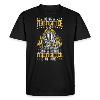 Fireman Fire Rescue Firefighter Firetruck - Men's Premium Organic T-Shirt - black - Front - Nico (187cm)