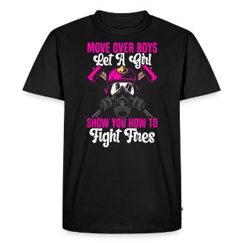 Fireman Fire Rescue Firefighter Firetruck - Men's Premium Organic T-Shirt - black - Front - Nico (187cm)