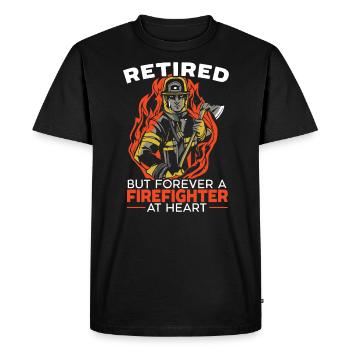 Fireman Fire Rescue Firefighter Firetruck - Men's Premium Organic T-Shirt - black - Front - Nico (187cm)