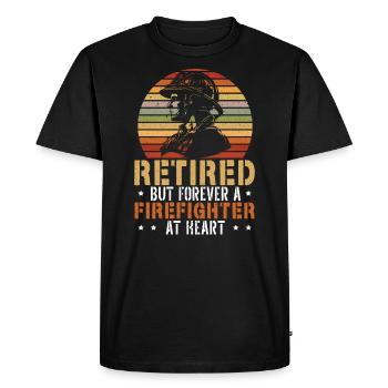 Fireman Fire Rescue Firefighter Firetruck - Men's Premium Organic T-Shirt - black - Front - Nico (187cm)
