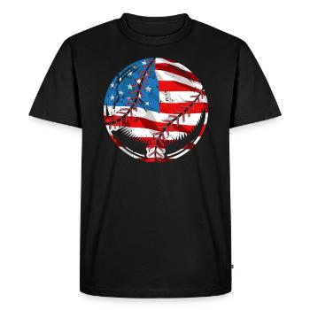 Amateur de baseball Joueur de baseball Entraîneur de baseball États-Unis - T-shirt Premium bio Homme - noir - Devant - Nico (187cm)