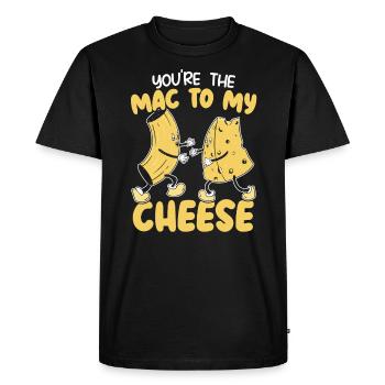 You're The Mac To My Cheese Eater Cheesy Food - Men's Premium Organic T-Shirt - black - Front - Nico (187cm)