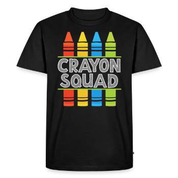 Crayon Lover Coloriage Dessin Artistique Couleur - T-shirt Premium bio Homme - noir - Devant - Nico (187cm)
