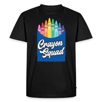 Crayon Lover Coloriage Dessin Artistique Couleur - T-shirt Premium bio Homme - noir - Devant - Nico (187cm)