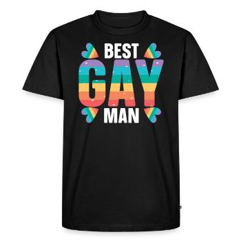 Gay Rights Rainbow Pride Month LGBTQ Gay Pride - Men's Premium Organic T-Shirt - black - Front - Nico (187cm)
