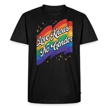 L’amour ne connaît pas de genre Mois de la fierté arc-en-ciel LGBTQ Gay - T-shirt Premium bio Homme - noir - Devant - Nico (187cm)