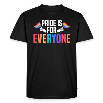 La fierté est pour tout le monde Mois arc-en-ciel LGBTQ Gay - T-shirt Premium bio Homme - noir - Devant - Nico (187cm)