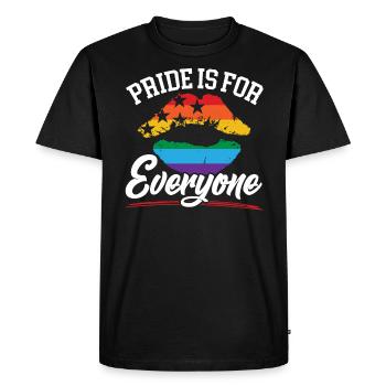 La fierté est pour tout le monde Mois arc-en-ciel LGBTQ Gay - T-shirt Premium bio Homme - noir - Devant - Nico (187cm)