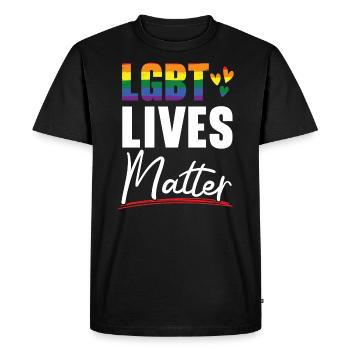 LGBT Vibes Matter Rainbow Pride Mois LGBTQ Gay - T-shirt Premium bio Homme - noir - Devant - Nico (187cm)