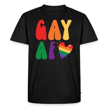 Gay Rights Rainbow Pride LGBTQ Gay Pride Parade - Men's Premium Organic T-Shirt - black - Front - Nico (187cm)