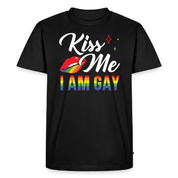 Gay Rights Rainbow Pride LGBTQ Gay Pride Parade - Men's Premium Organic T-Shirt - black - Front - Nico (187cm)