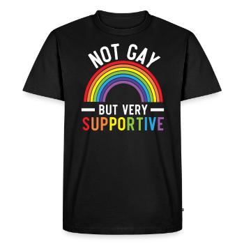 Gay Rights Rainbow Pride LGBTQ Gay Pride Parade - Men's Premium Organic T-Shirt - black - Front - Nico (187cm)