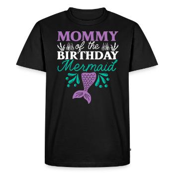 Mommy Of The Birthday Mermaid Birthday Underwater - Men's Premium Organic T-Shirt - black - Front - Nico (187cm)