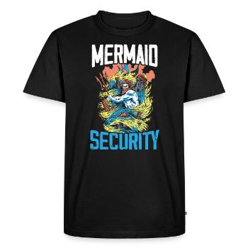 Mermaid Security Meilleur papa de tous les temps Fête des pères Sirène - T-shirt Premium bio Homme - noir - Devant - Nico (187cm)