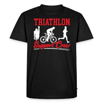 Triathlon Athlete Triathlete Swim Bike Run - Men's Premium Organic T-Shirt - black - Front - Nico (187cm)
