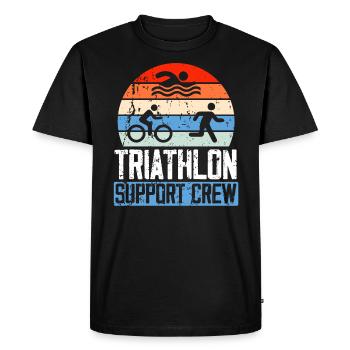 Triathlon Athlète Triathlète Natation Vélo Course - T-shirt Premium bio Homme - noir - Devant - Nico (187cm)