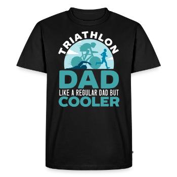Triathlon Athlète Triathlète Natation Vélo Course - T-shirt Premium bio Homme - noir - Devant - Nico (187cm)