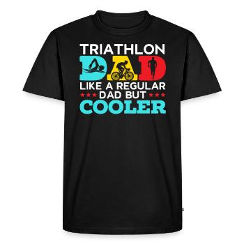 Triathlon Athlète Triathlète Natation Vélo Course - T-shirt Premium bio Homme - noir - Devant - Nico (187cm)