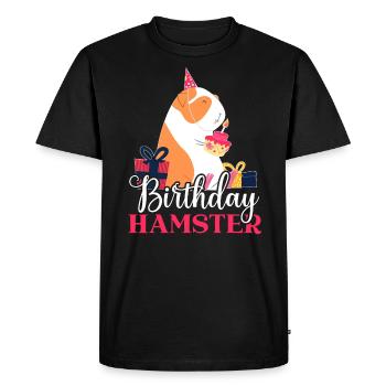 Birthday Hamster Lover Hamster Owner Rodent Hammy - Men's Premium Organic T-Shirt - black - Front - Nico (187cm)