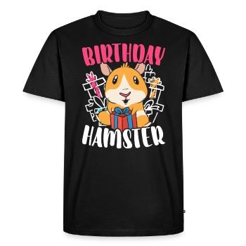 Birthday Hamster Lover Hamster Owner Rodent Hammy - Men's Premium Organic T-Shirt - black - Front - Nico (187cm)
