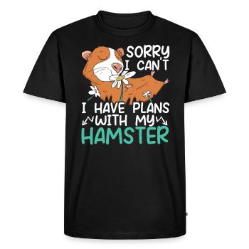 Hamster Lover Hamster Owner Rodent Pet Hammy - Men's Premium Organic T-Shirt - black - Front - Nico (187cm)