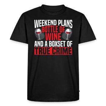 True Crime Documentaire Mystère Podcast Wine Lover - T-shirt Premium bio Homme - noir - Devant - Nico (187cm)