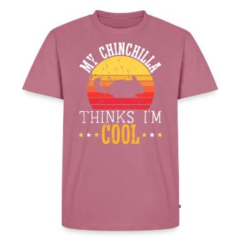 Chinchilla-Liebhaber Nagetier Tier Chinchilla-Besitzer - Männer Premium Bio T-Shirt - Mauve - Vorne - Nico (187cm)