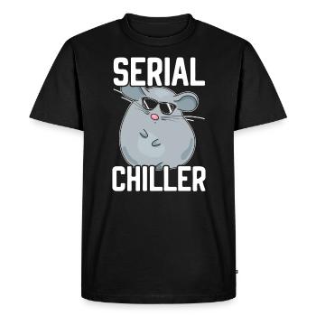 Refroidisseur en série Chinchilla Lover Rongeur Animal de compagnie - T-shirt Premium bio Homme - noir - Devant - Nico (187cm)