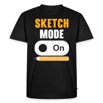 Esquisse Dessin Doodling Dessiner Dessinateur - T-shirt Premium bio Homme - noir - Devant - Nico (187cm)