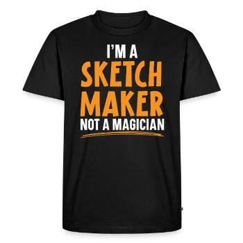 Esquisse Dessin Doodling Dessiner Dessinateur - T-shirt Premium bio Homme - noir - Devant - Nico (187cm)