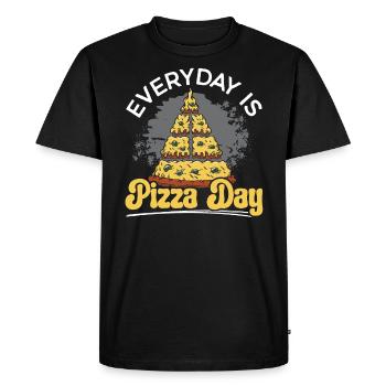 Tous les jours est Pizza Day Pizza Lover Italian Food - T-shirt Premium bio Homme - noir - Devant - Nico (187cm)