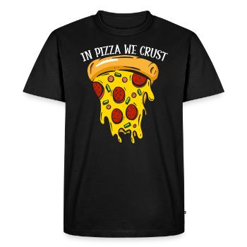 In Pizza We Crust Pizza I Love Pizza Italian Food - Men's Premium Organic T-Shirt - black - Front - Nico (187cm)