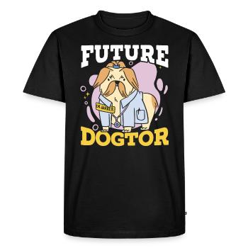 Future Dogtor Veterinarian Animal Doctor Vet - Men's Premium Organic T-Shirt - black - Front - Nico (187cm)