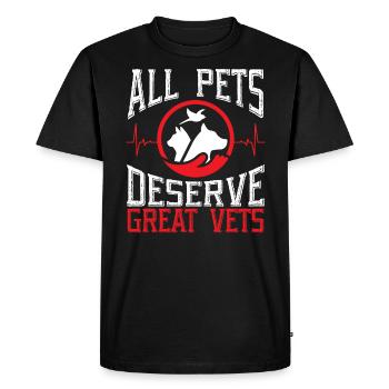 Animal Whisperer Veterinarian Animal Doctor Vet - Men's Premium Organic T-Shirt - black - Front - Nico (187cm)