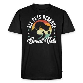 Animal Whisperer Veterinarian Animal Doctor Vet - Men's Premium Organic T-Shirt - black - Front - Nico (187cm)