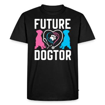 Future Dogtor Veterinarian Animal Doctor Vet - Men's Premium Organic T-Shirt - black - Front - Nico (187cm)