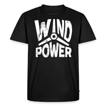Énergie éolienne renouvelable Windtech Windmill Enthusiast - T-shirt Premium bio Homme - noir - Devant - Nico (187cm)